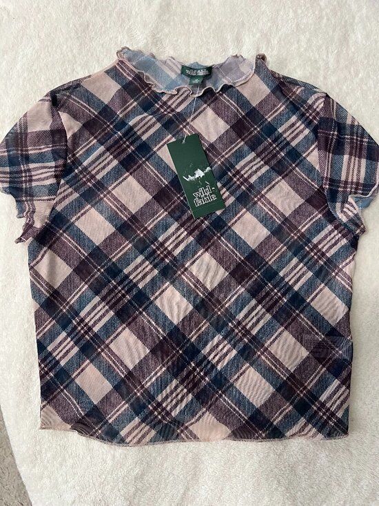 wild fable Tops - Purpleish mesh top in XS - new with tag